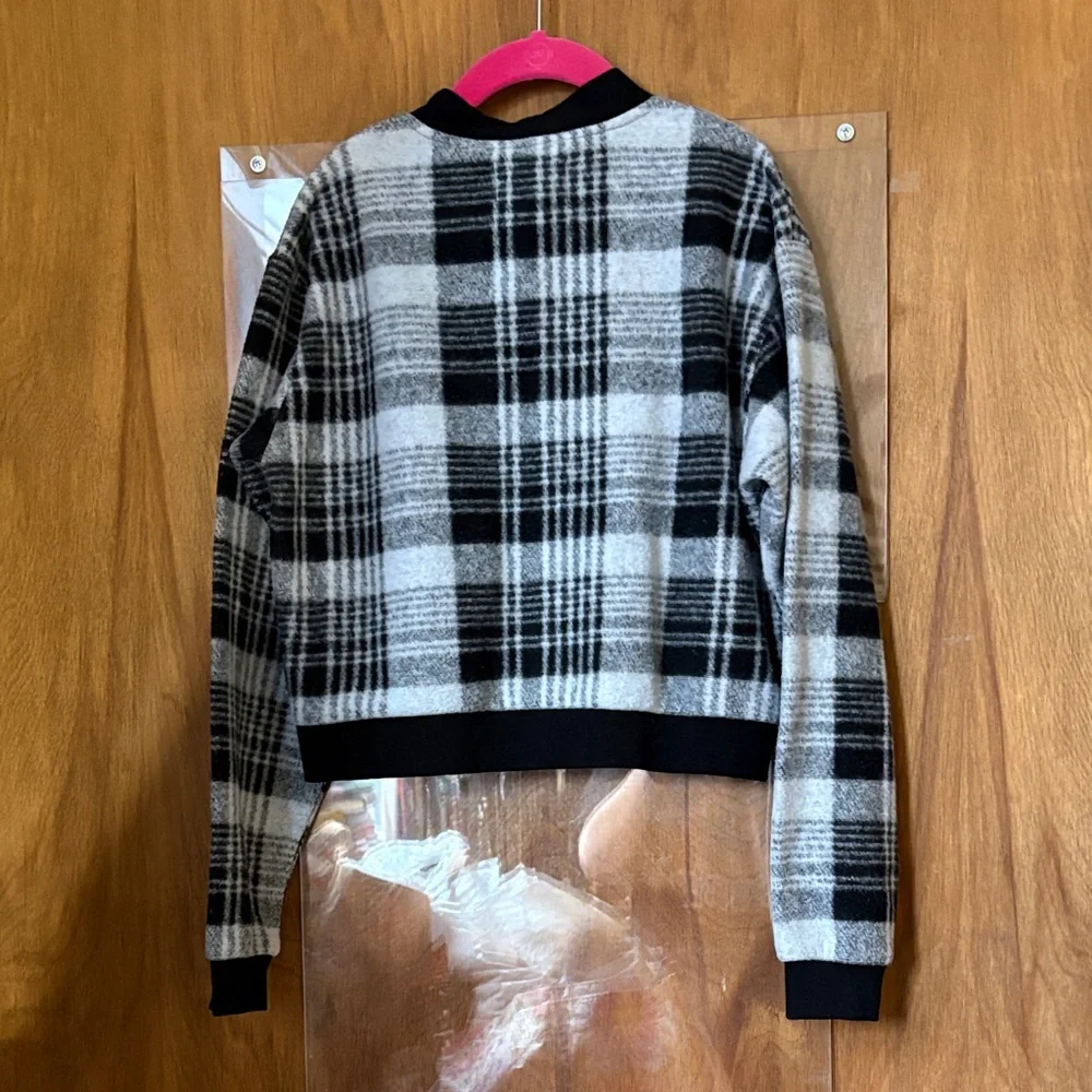 Sol Angeles Kids Black and Gray Soft Checkered Cardigan - Picture 6 of 6